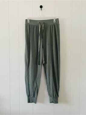 Olive Green Drawstring Jogger Pants